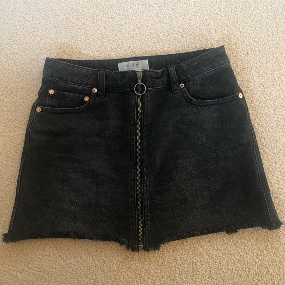 Free People Denim Miniskirt